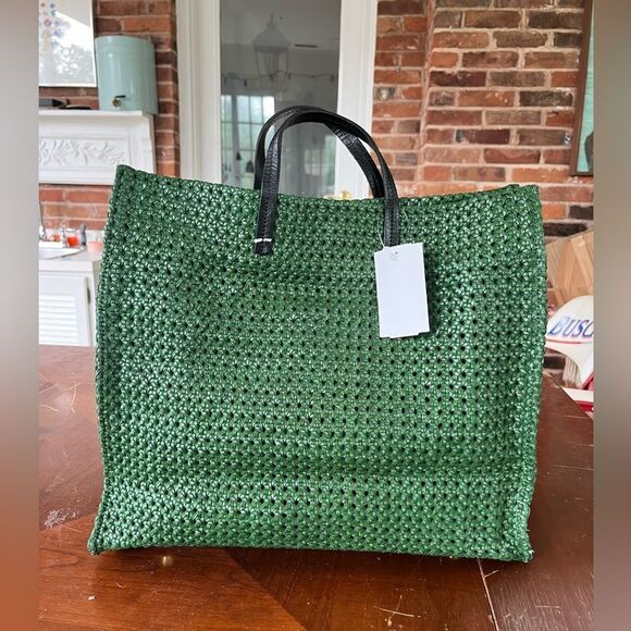 Clare V Green Woven Tote Bag - Picture 10 of 15